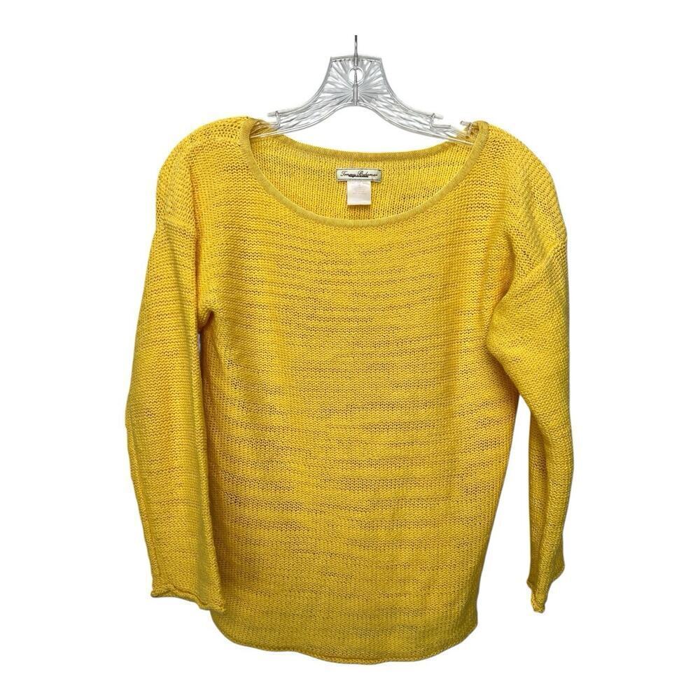 Tommy Bahama Sweatshirt Womans Size S Yellow Long Sleeve